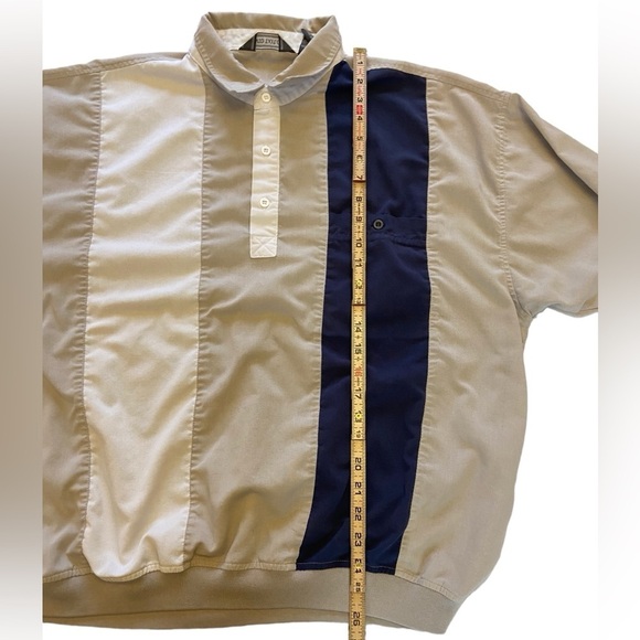 VNT David Taylor Cream & Blue Short Sleeve Grandpa Core Pullover - Picture 7 of 12